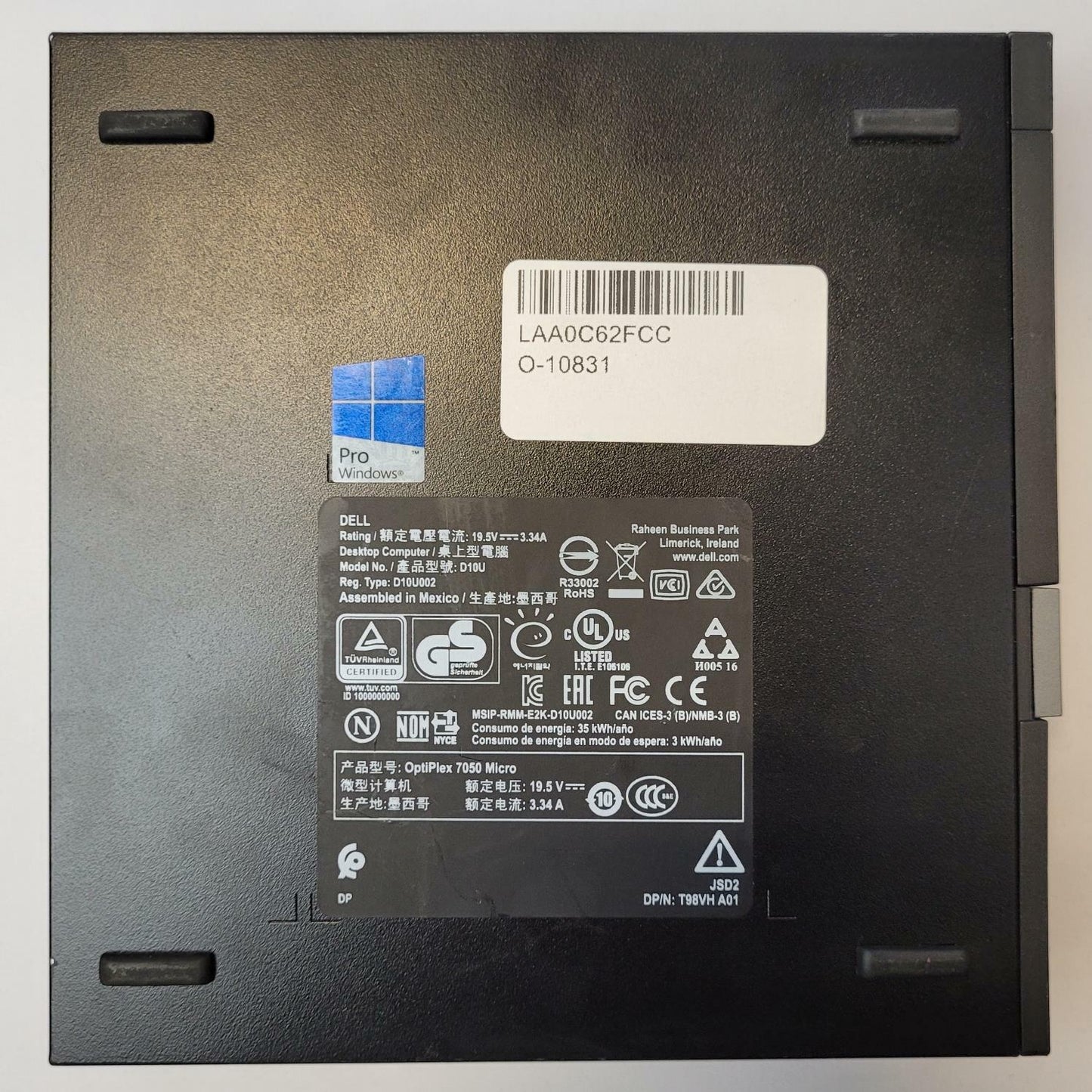 DELL OPTIPLEX 7050 No OS I7-7700T 16GB RAM 256GB 2.5" SSD | Grade B