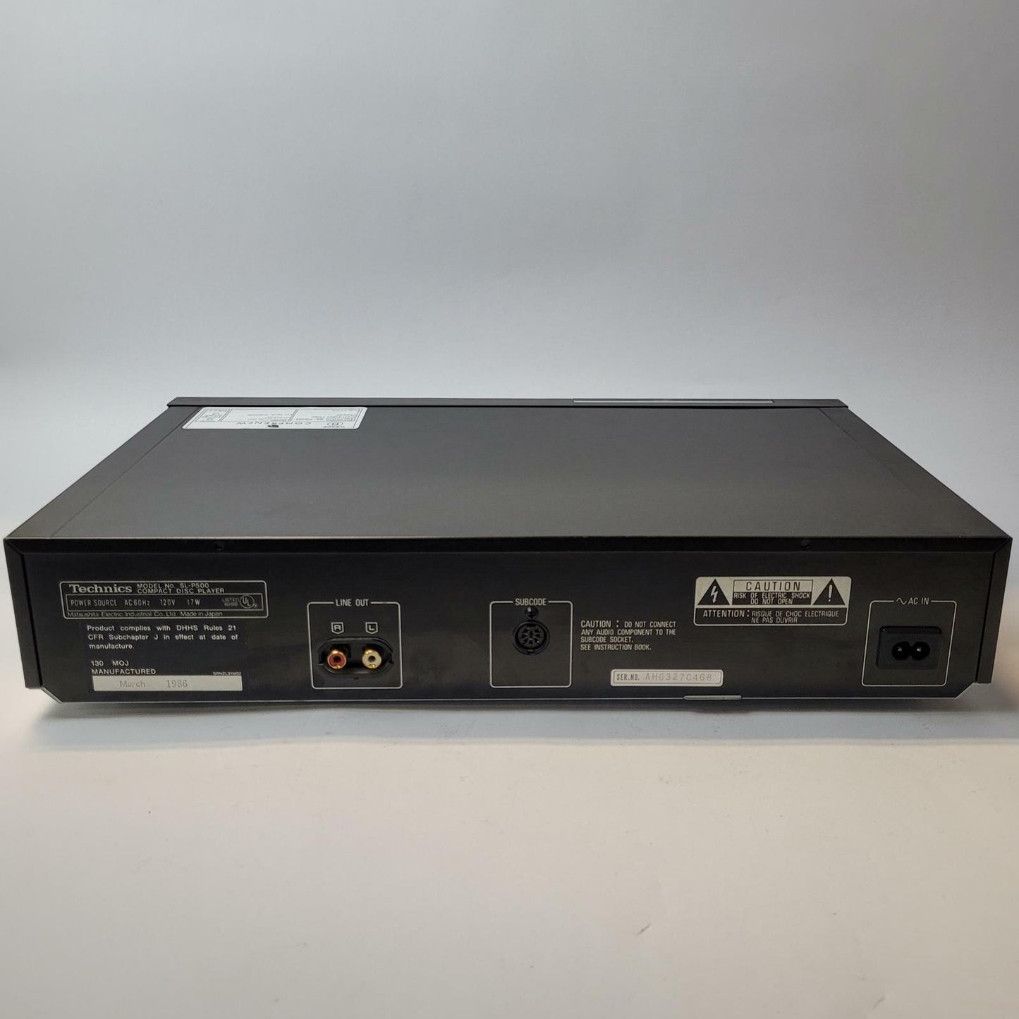 TECHNICS SL-P500 Compact Disc Player | Grade B
