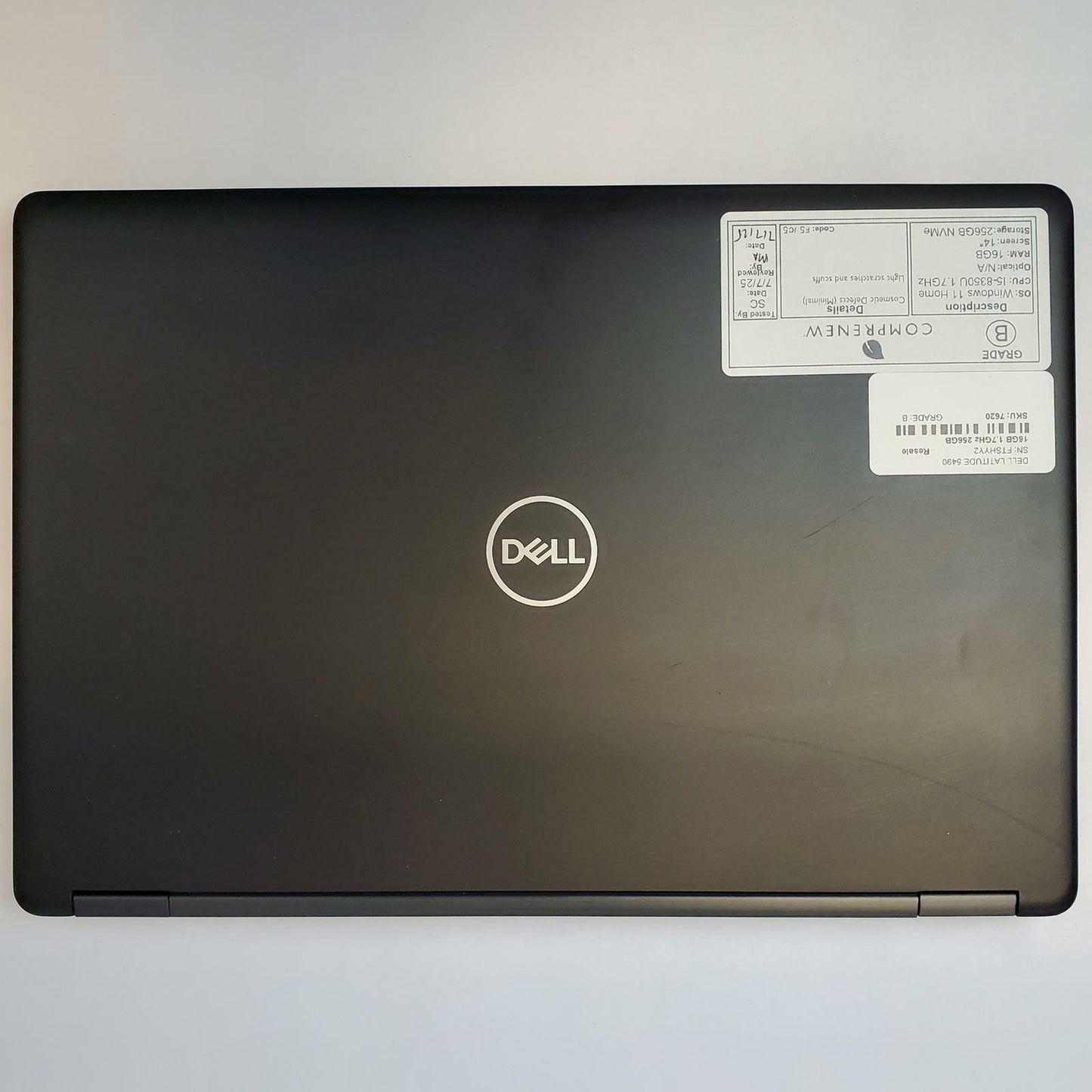 DELL LATITUDE 5490 Win 11 Home I5-8350U 16GB RAM 256GB NVME | Grade B | 7620