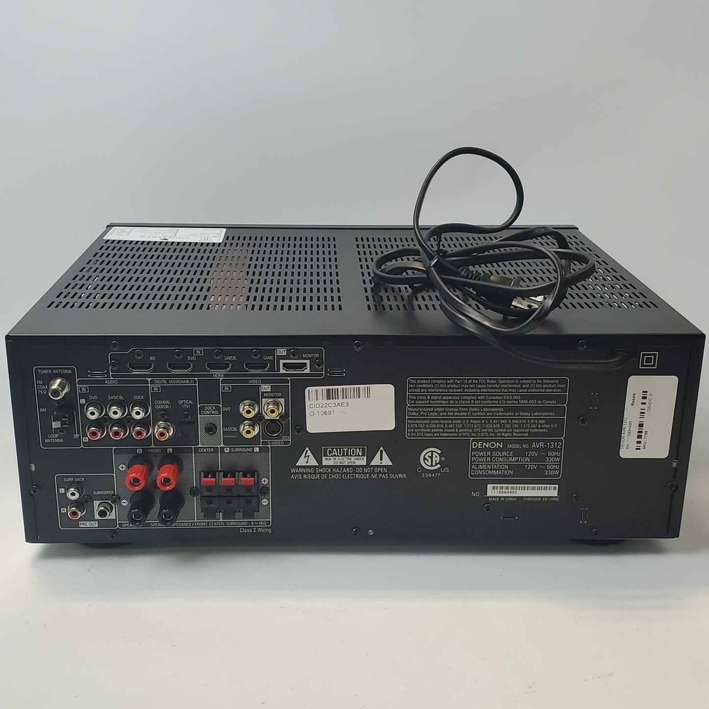 DENON AVR-1312 5.1 AV Surround Receiver | Grade B