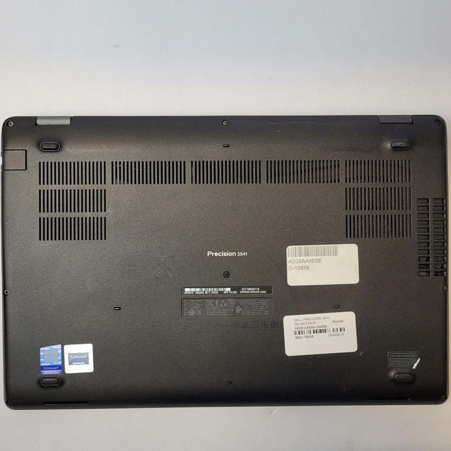 DELL PRECISION 3541 Win 11 I5-9400H 16GB RAM 256GB NVME 4GB GPU | Grade B
