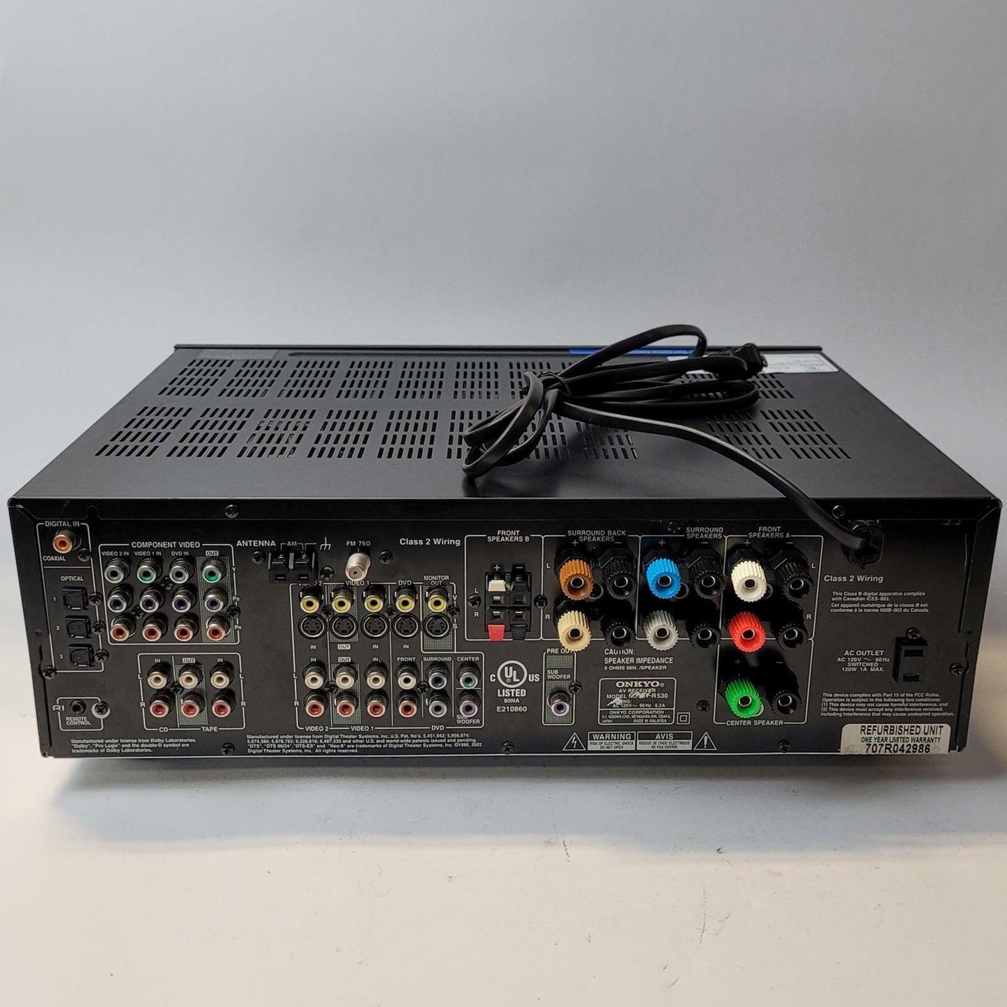 ONKYO HT-R530 7.1 Channel AV Receiver | Grade B