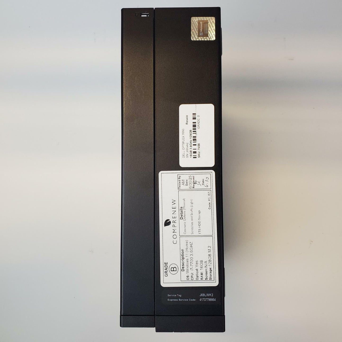 DELL OPTIPLEX 7050 Win 11 Home i7-7700 16GB RAM 128GB M.2 | Grade B | 7458