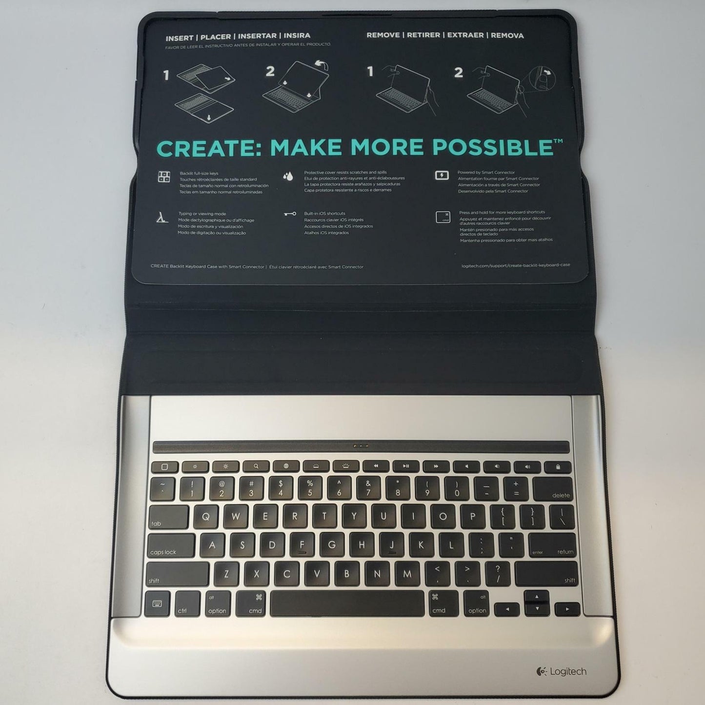 Logitech Create Y-B0007 Keyboard Case for iPad Pro 12.9" (Gray) | Grade A