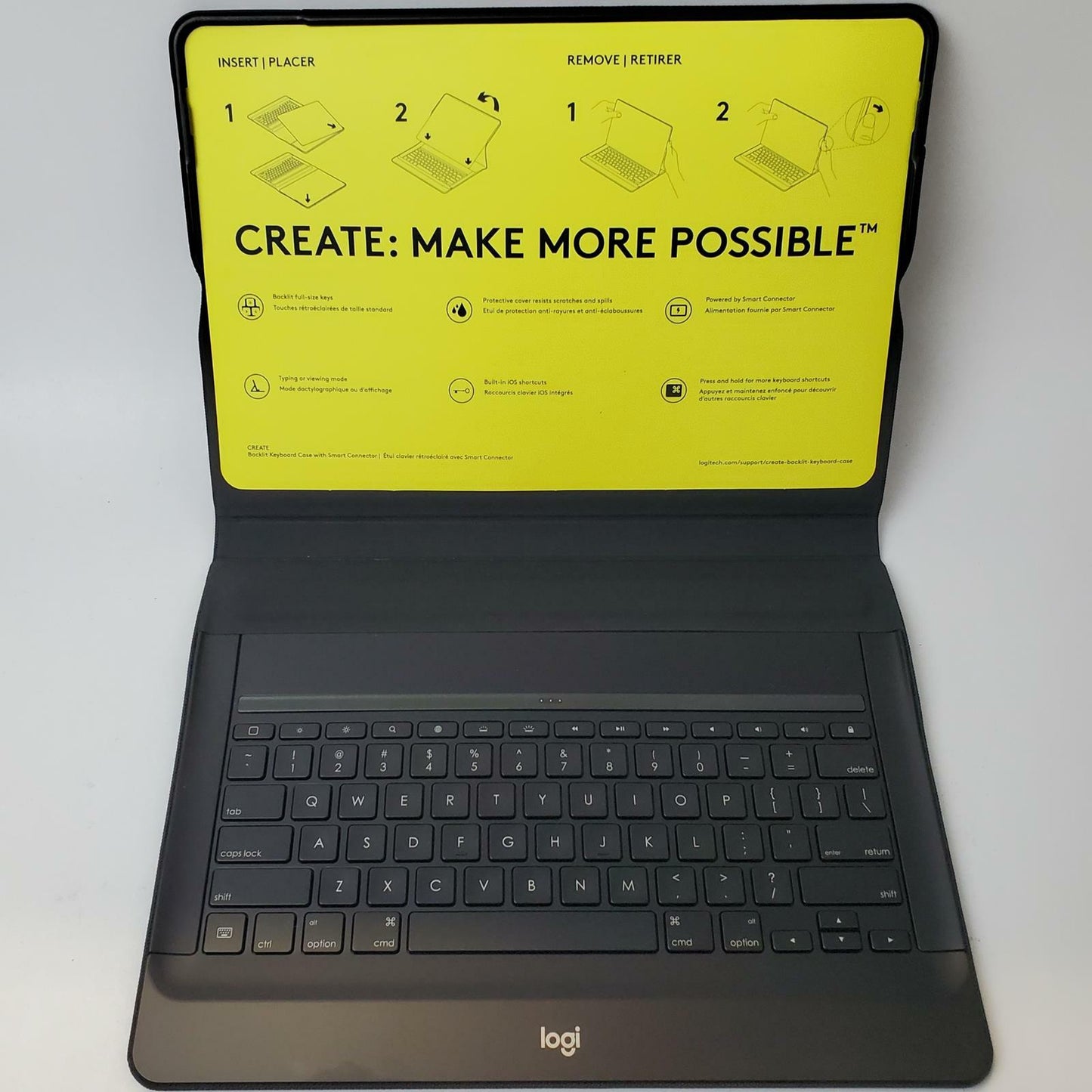 Logitech Create Y-B0007 Keyboard Case for iPad Pro 12.9" (Black) | Grade A