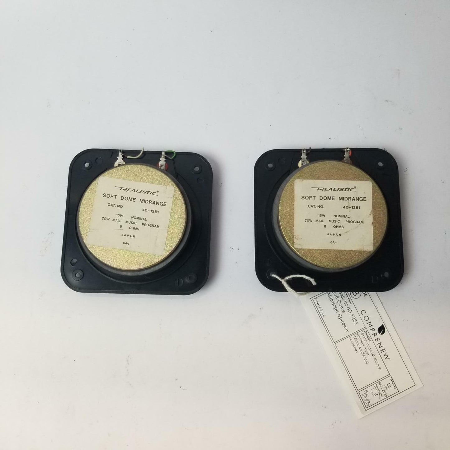 REALISTIC 40-1281 Soft Dome Midrange Speaker (Pair of 2) | Grade B