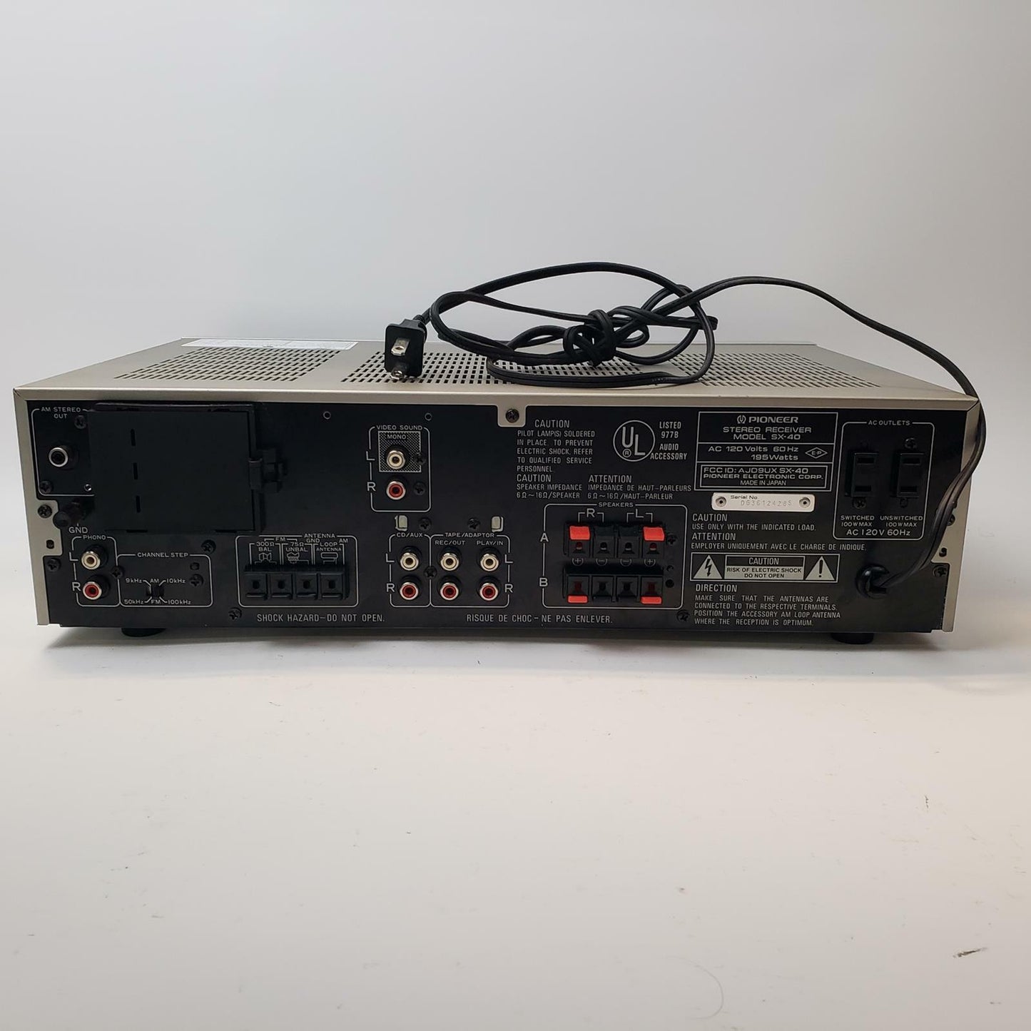 PIONEER SX-40 Stereo Receiver | Grade A