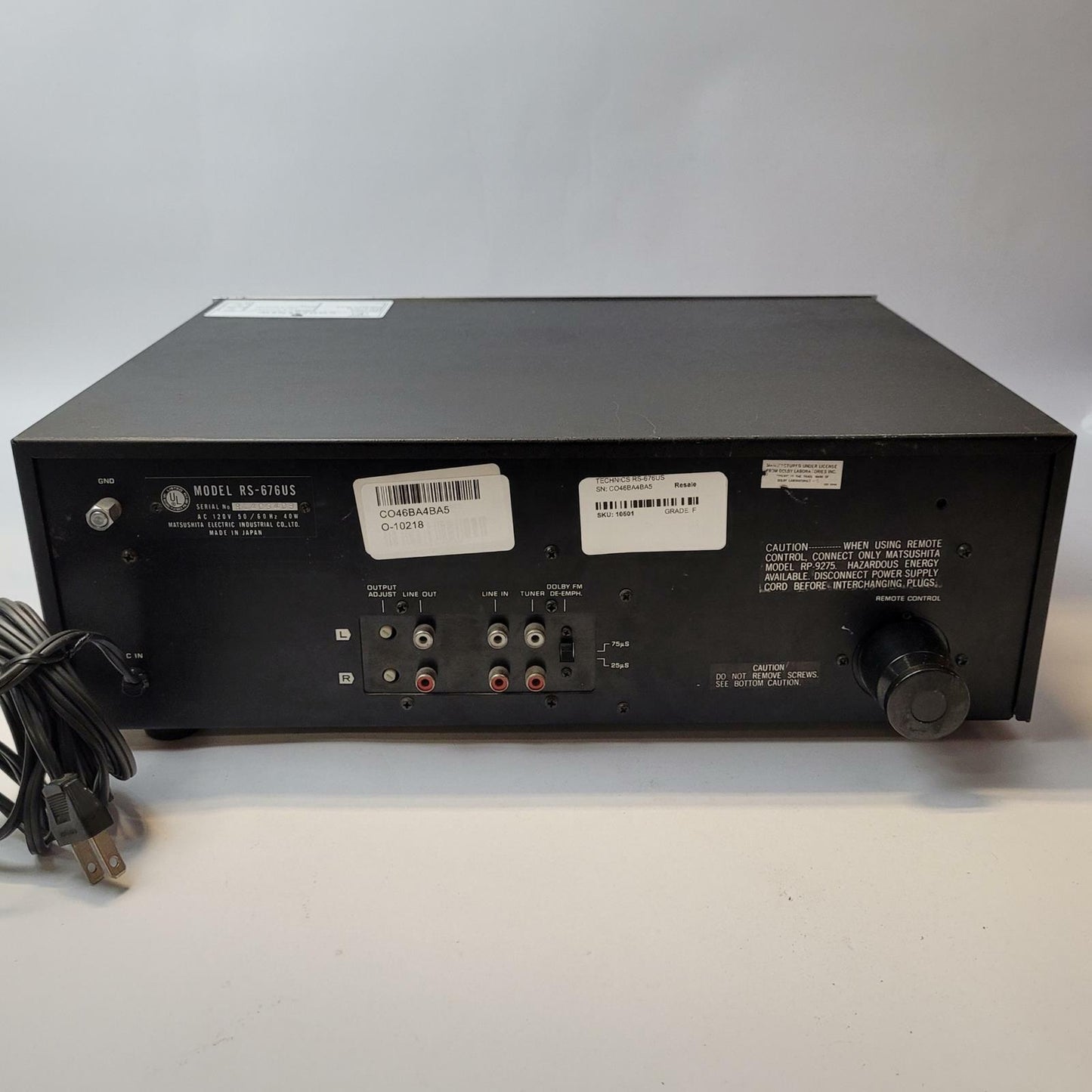 TECHNICS RS-676US Cassette Deck | Grade F
