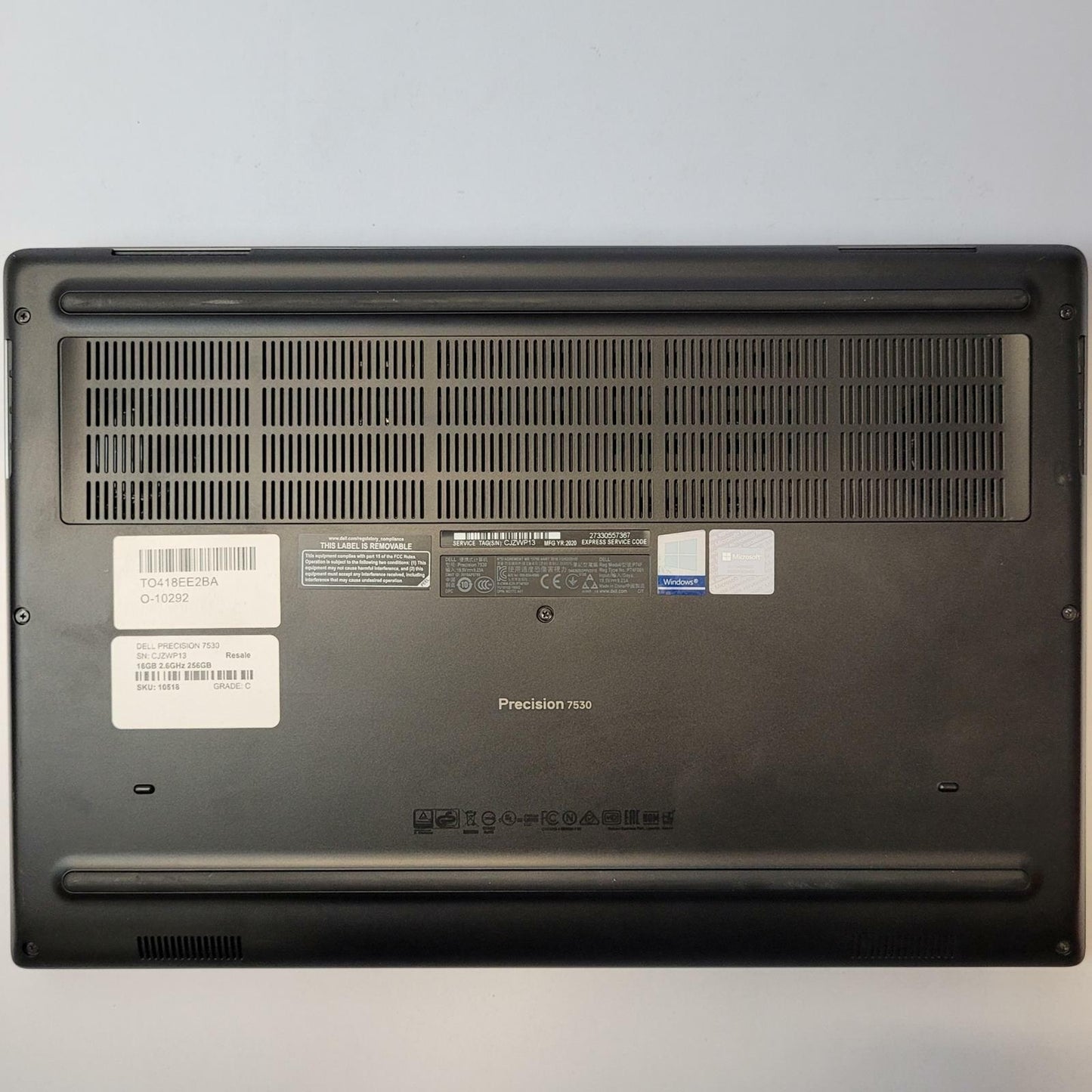 DELL PRECISION 7530 Windows 11 Home I7-8850H 16GB RAM 256GB M.2 | Grade C