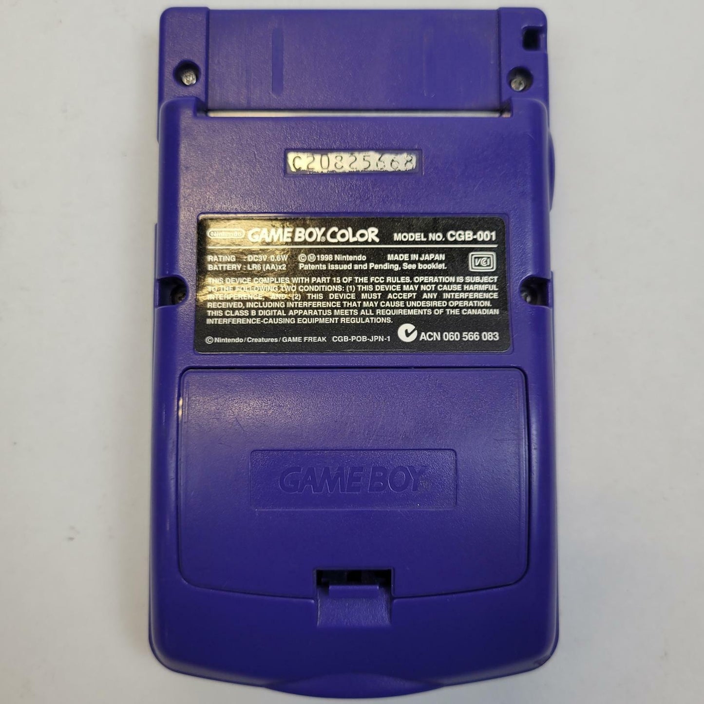 NINTENDO CGB-001 GameBoy Color (Purple) | Grade B