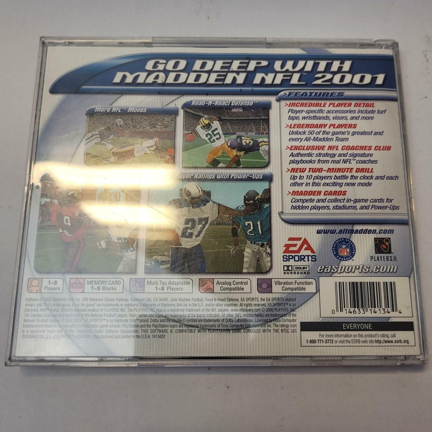 PlayStation Game: Madden 2001 | Grade B