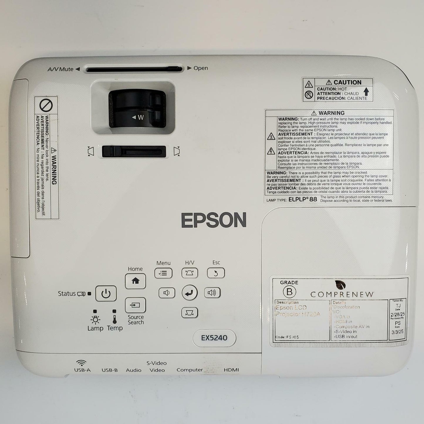 Epson H720A LCD Projector | Grade B