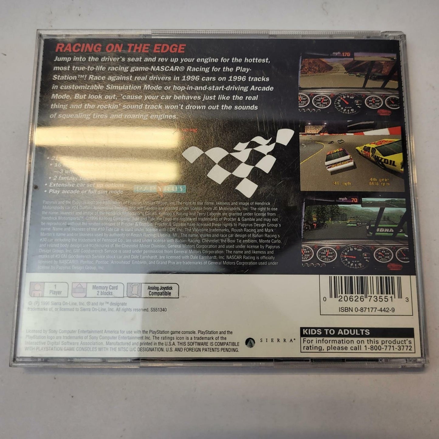 PlayStation Game: Nascar Racing | Grade B