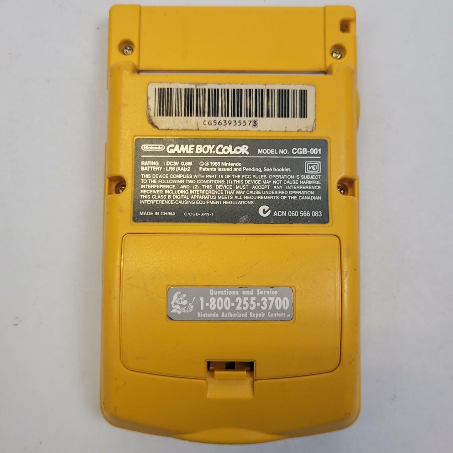 NINTENDO CGB-001 GameBoy Color (Yellow) | Grade B