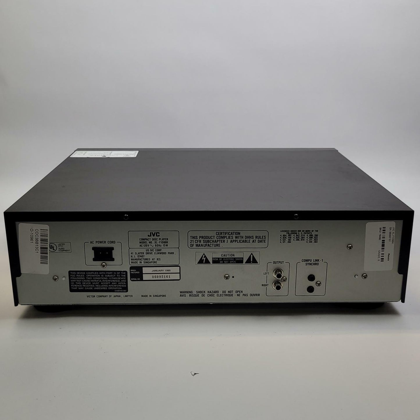 JVC XL-F108BK 5-Disc CD Player | Grade B