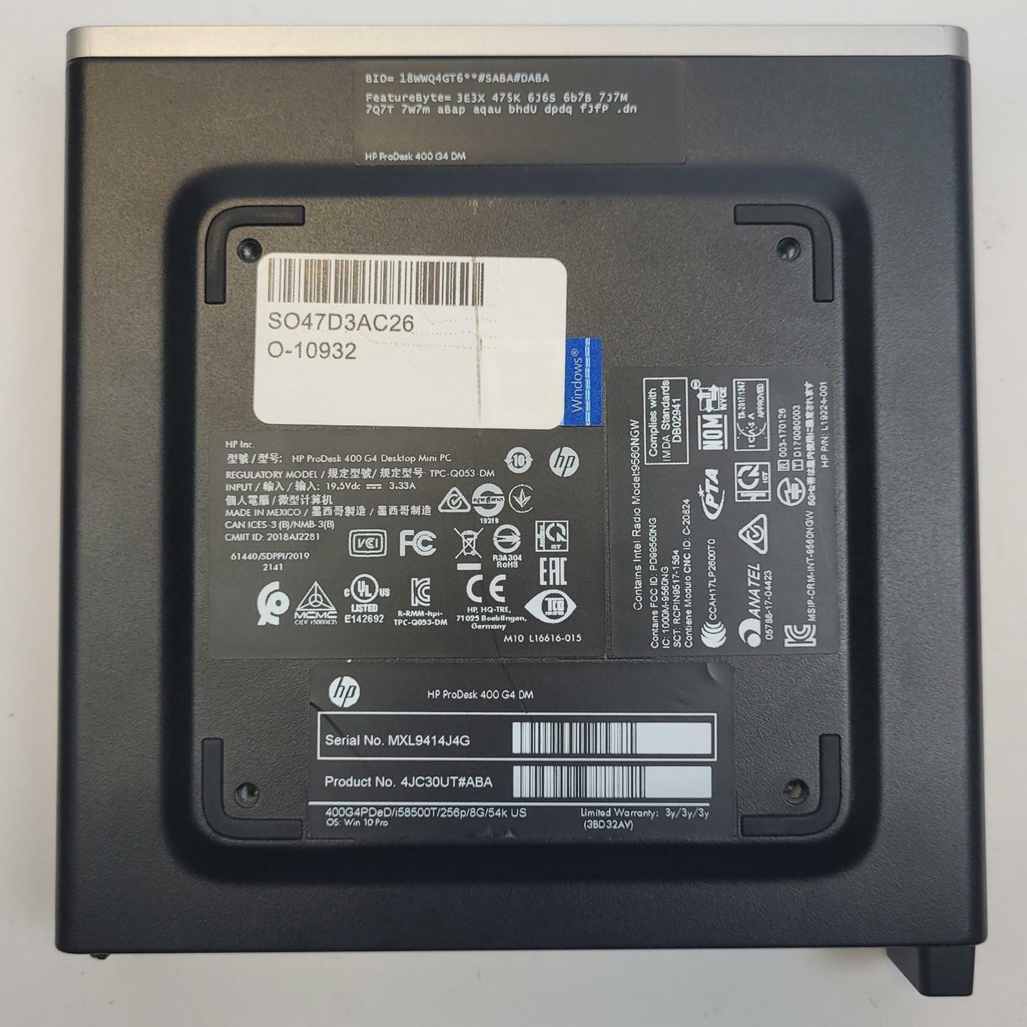 HP PRODESK 400 G4 Win 11 Home i5-8500T 16GB RAM 240GB 2.5" SSD | Grade B | 10617
