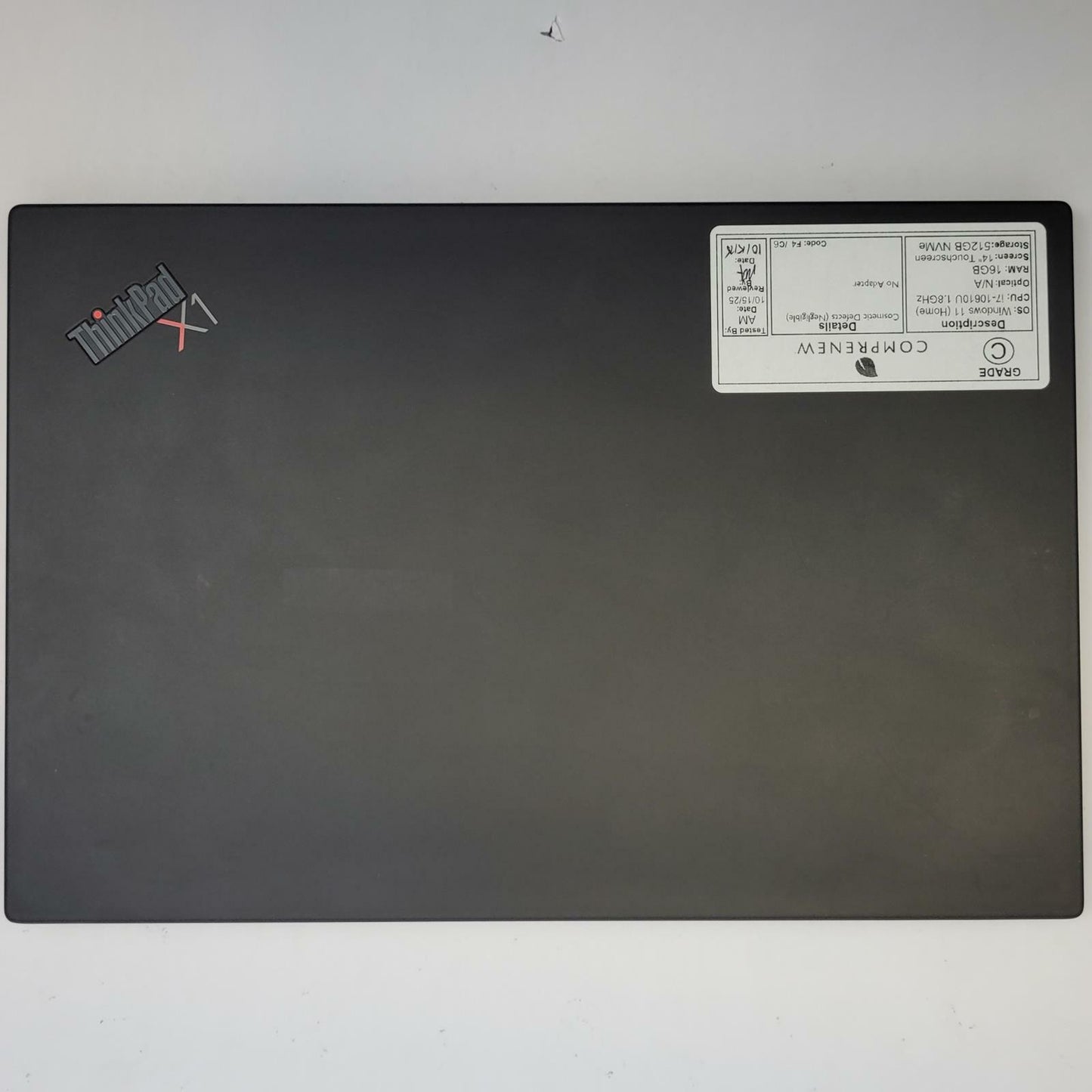 LENOVO X1 CARBON GEN8 Win 11 i7-10610U 16GB RAM 512GB NVME | Grade C