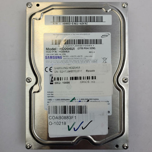SAMSUNG HD204UI 2TB 3.5" SATA Internal HDD | Grade A