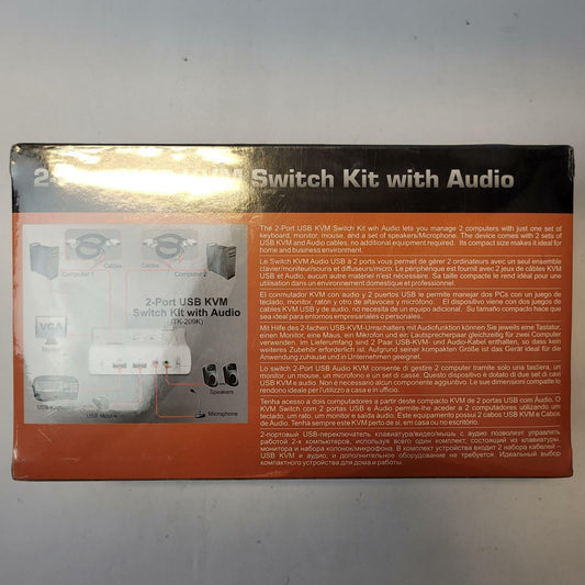 TRENDNET TK-209K 2-Port USB KVM Switch Kit w/ Audio | Grade A