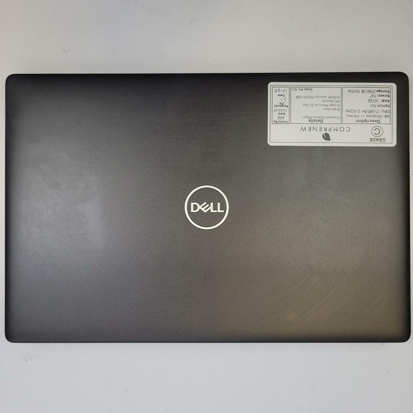 DELL LATITUDE 5401 Windows 11 Home I7-9850H 16GB RAM 256GB NVME | Grade C