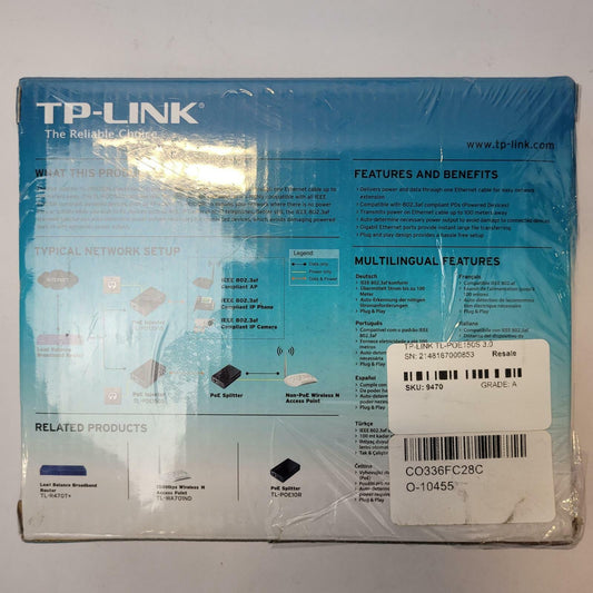 TP-Link TL-POE150S PoE Injector | Grade A