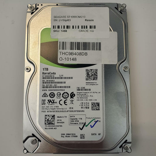 Seagate ST1000DM010 1TB 3.5" SATA Internal HDD | Grade A | 10661
