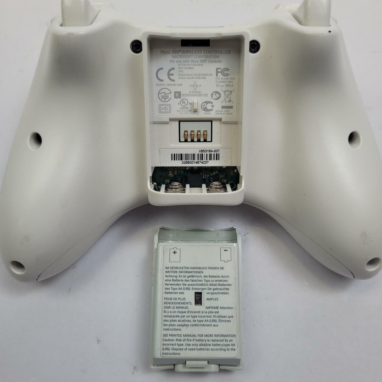Microsoft Xbox 360 Model 1403 Wireless Controller (White) | Grade B | 10724