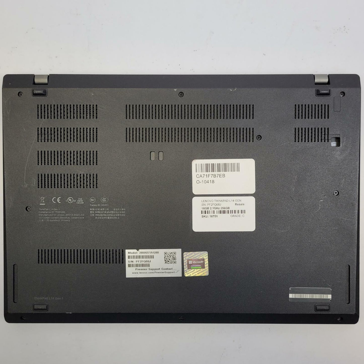 LENOVO THINKPAD L14 GEN 1 Win 11 Ryzen 5 Pro 4650U 16GB RAM 256GB NVME | Grade C