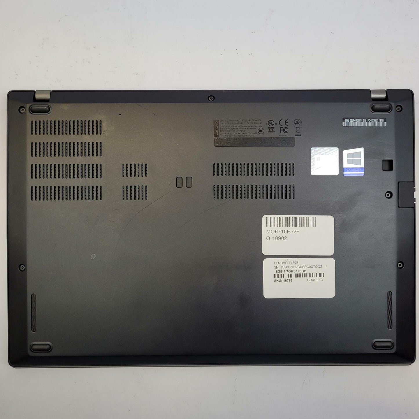 LENOVO T480S Win 11 i5-8365U 16GB RAM 128GB M.2 | Grade C | 10763