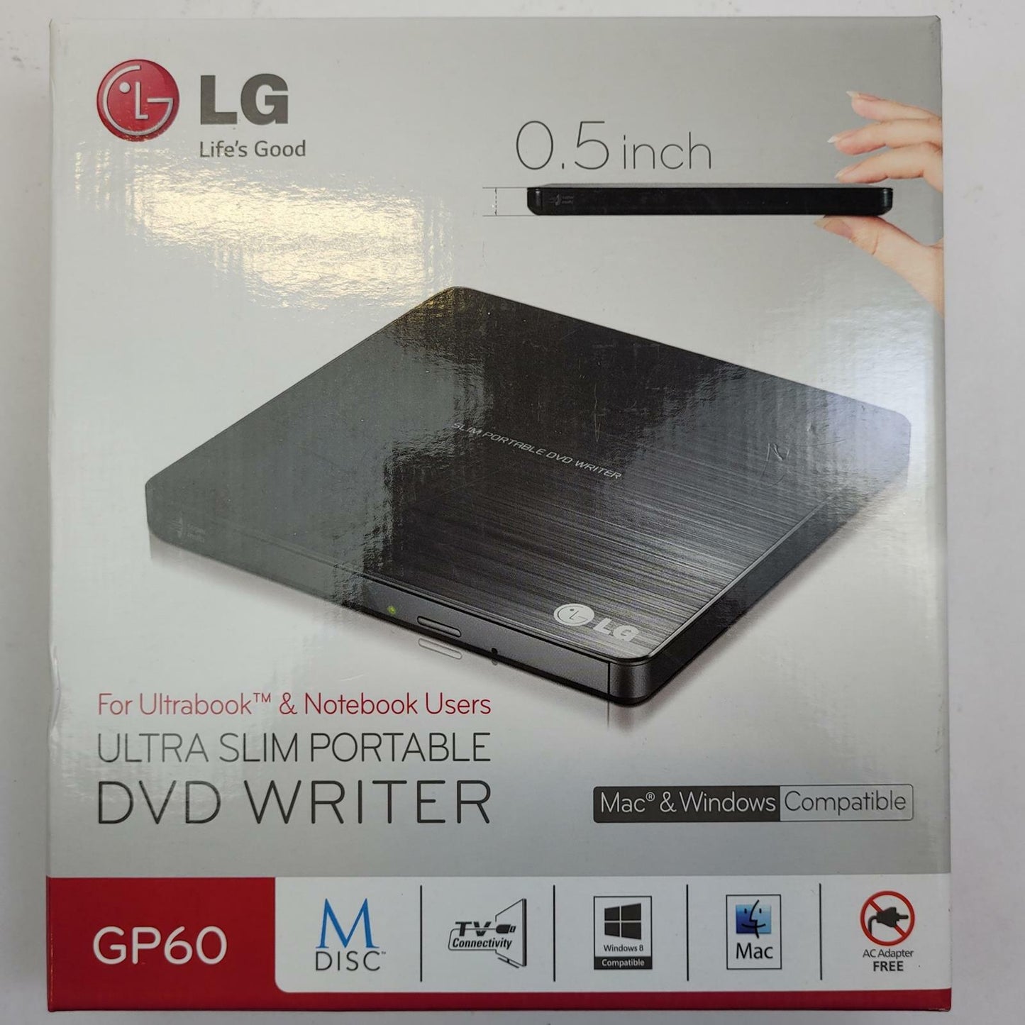 LG GP60NB50 USB Wired Slim Portable DVD Writer | Grade A | 10308