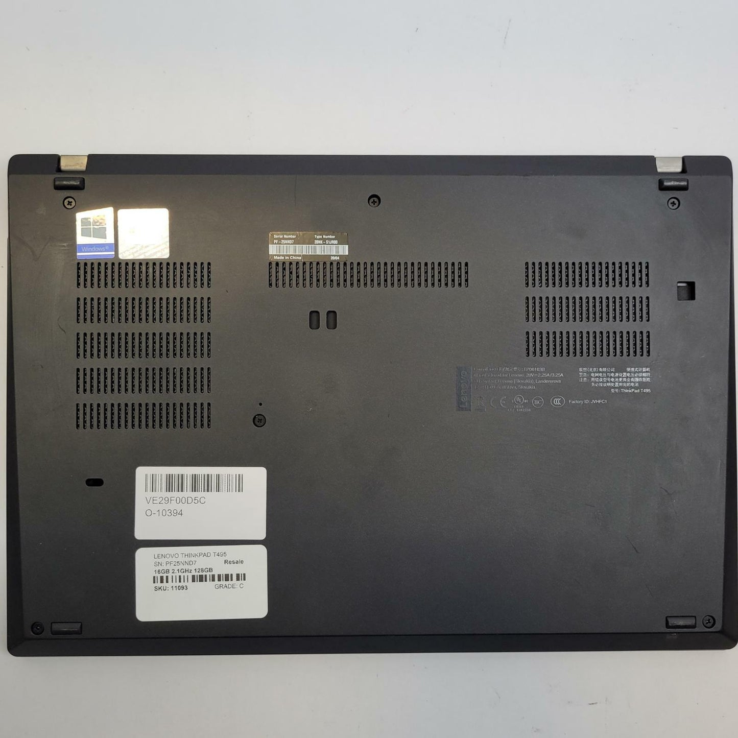 LENOVO THINKPAD T495 Win 11 Ryzen 5 Pro 3500U 16GB RAM 128GB NVME | Grade C