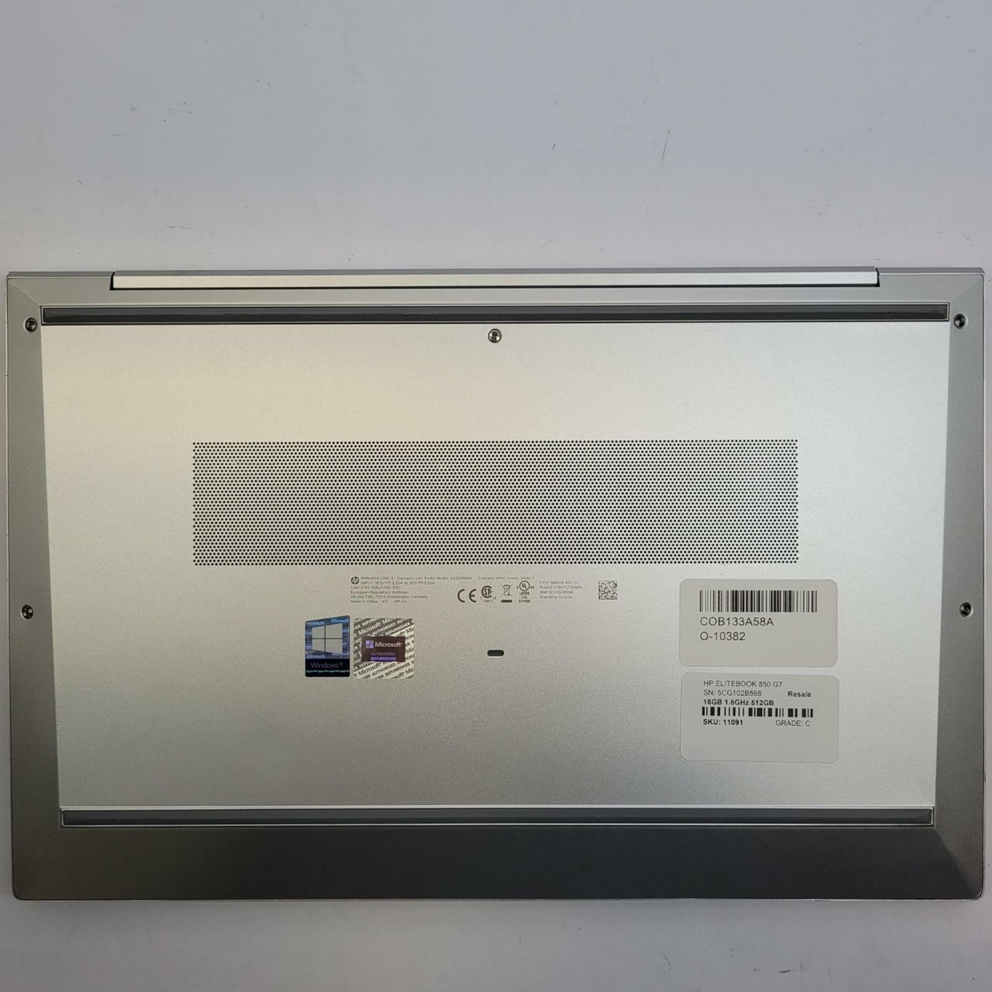 HP ELITEBOOK 850 G7 Win 11 I7-10510U 16GB RAM 512GB NVME | Grade C | 11091