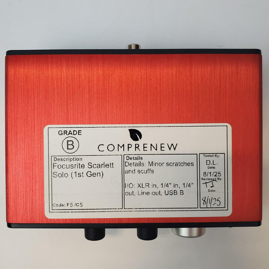 Focusrite Scarlett Solo 1st Gen USB Audio Interface | Grade B