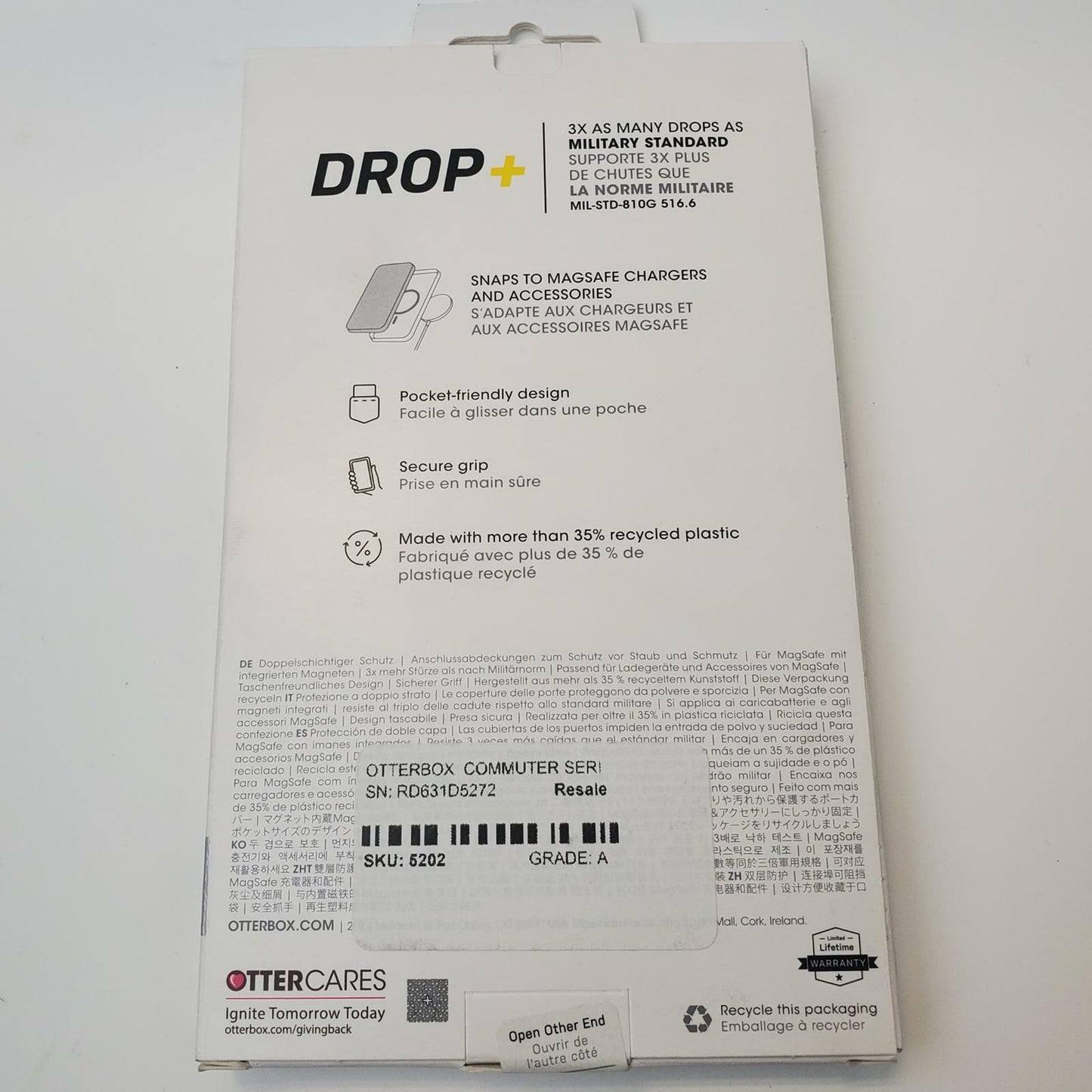 OtterBox Commuter Series for MagSafe iPhone 15 Pro Max Case (Blue) | Grade A