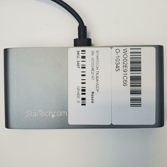 Startech TB3DKM2DP Thunderbolt 3 Dual DisplayPort Hub | Grade B