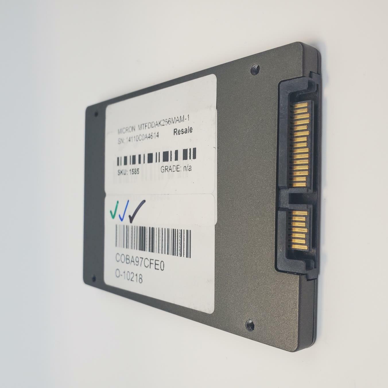 Micron MTFDDAK256MAM-1K12 256GB 2.5" SATA Internal SSD | Grade A