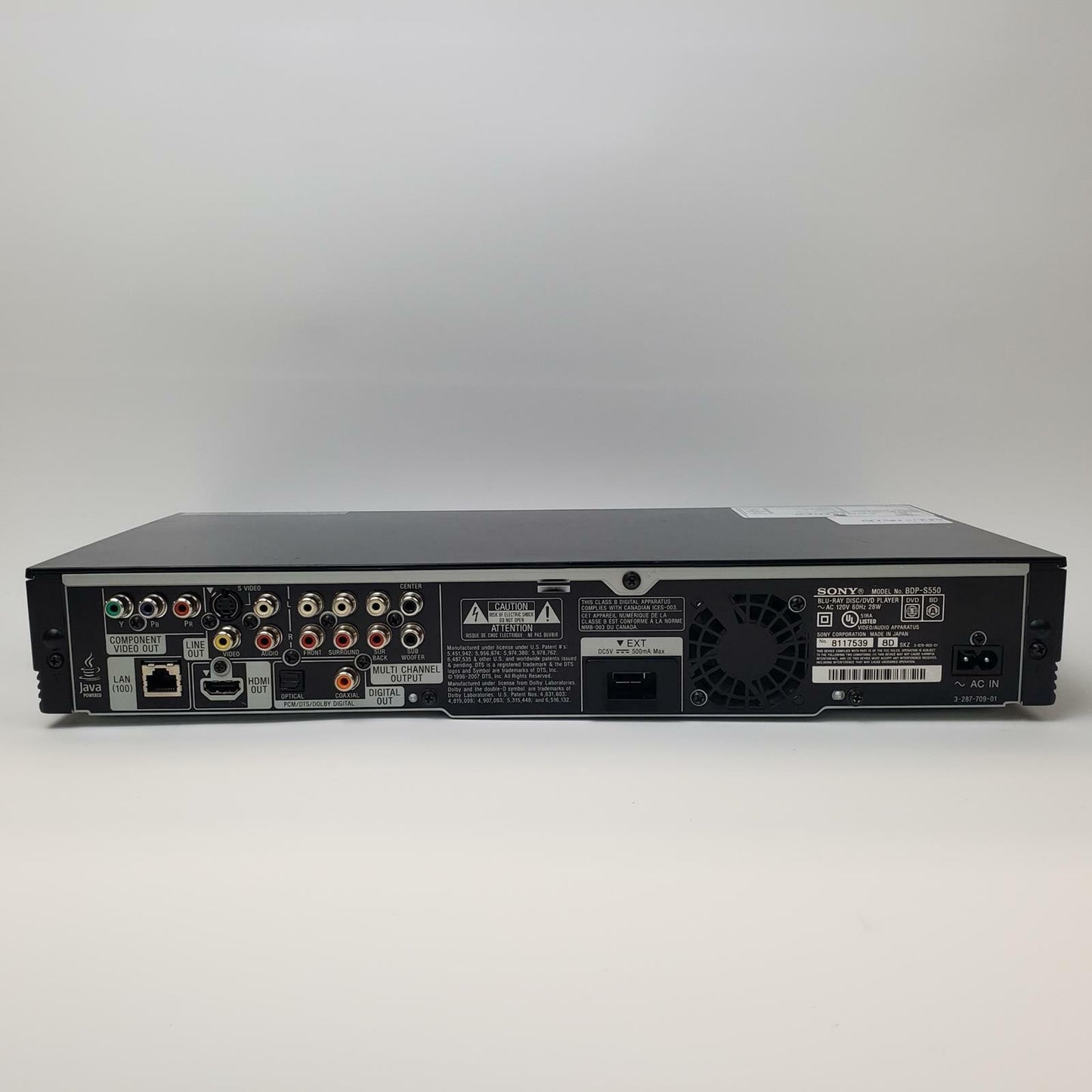 SONY BDP-S550 Blu-Ray Player | Grade B