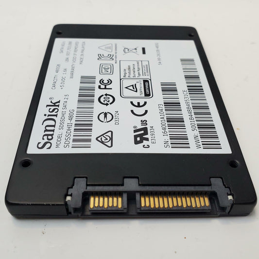 SANDISK SDSSDA-480G 480GB 2.5" SATA Internal SSD | Grade A