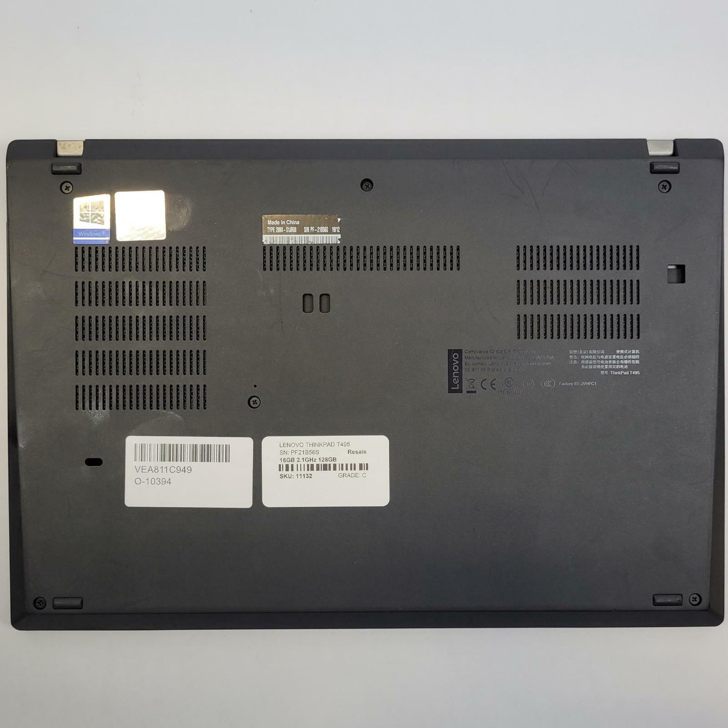 LENOVO THINKPAD T495 Win 11 R5 Pro 3500U 16GB RAM 128GB NVME | Grade C | 11130