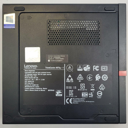LENOVO THINKCENTRE M75Q-1 Win 11 Home R3 PRO 3200GE 8GB RAM 256GB NVMe | Grade B