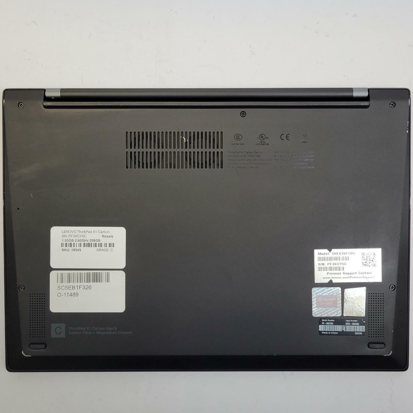 LENOVO ThinkPad X1 Carbon G9 Win 11 i5-1145G7 8GB RAM 256GB NVME | Grade C