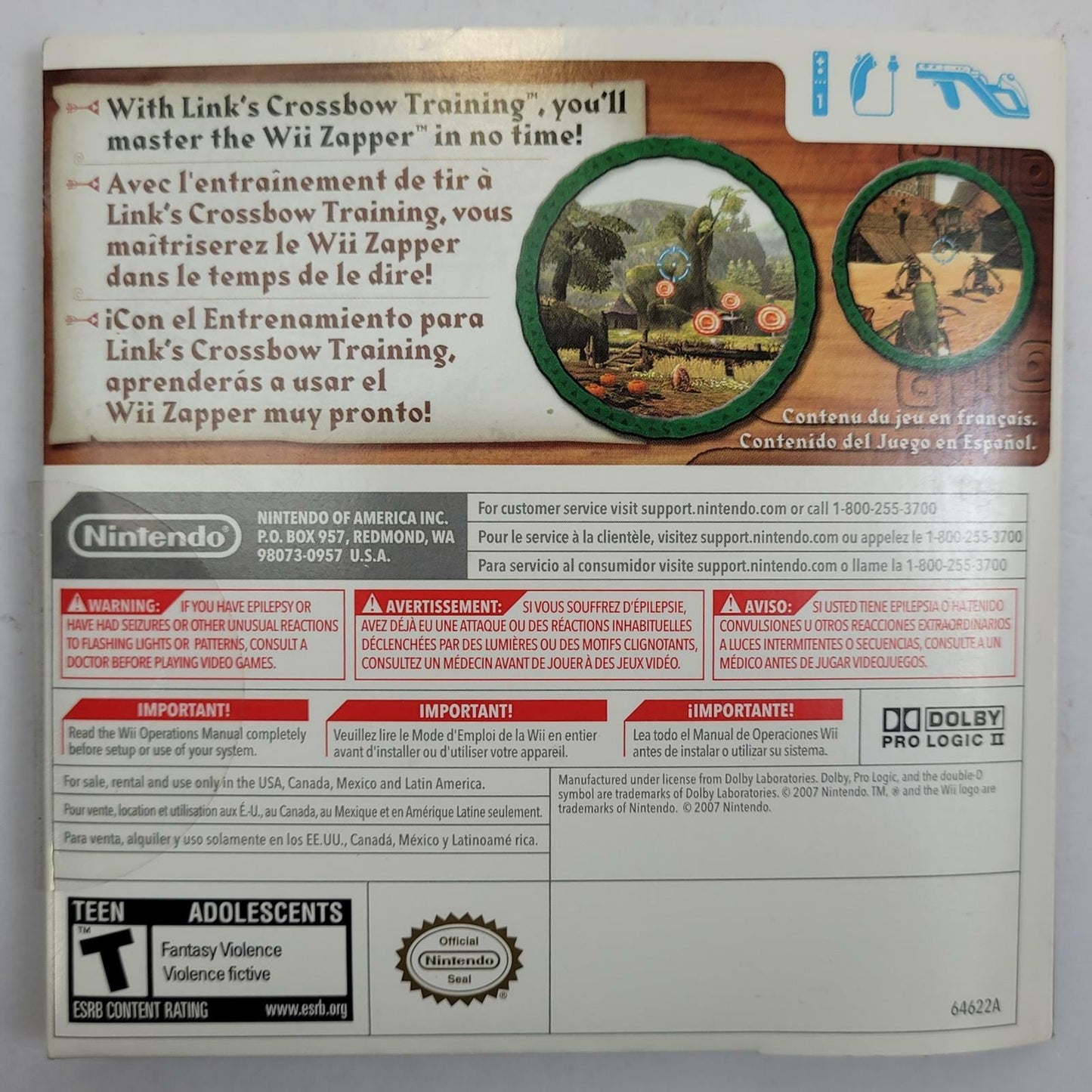 Nintendo Wii Link’s Crossbow Training Wii Zapper Bundle | Grade B