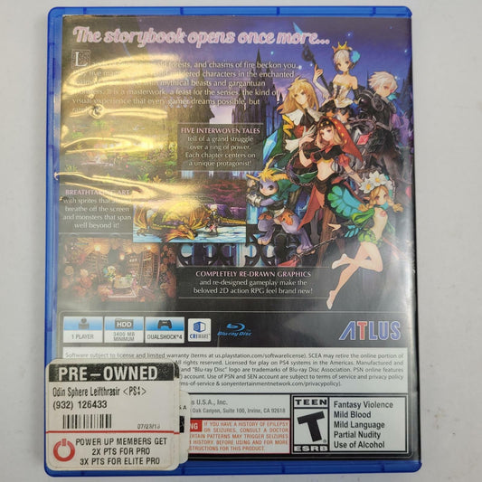 PS4 Game: Odin Sphere Leifthrasir | Grade B