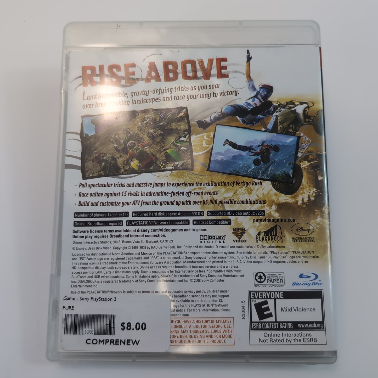 Sony PlayStation 3 Game - PURE | Grade B