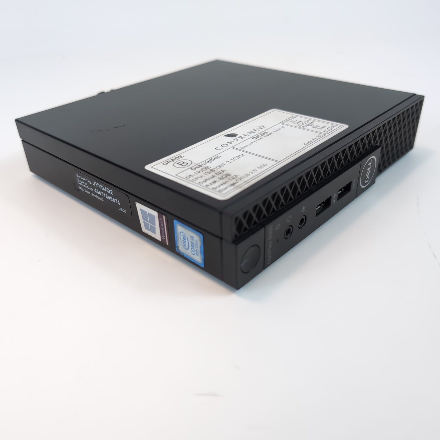 Dell Optiplex 3060 USFF No OS Core i3-8100T 3.1GHz/8GB/120GB SSD | Grade B