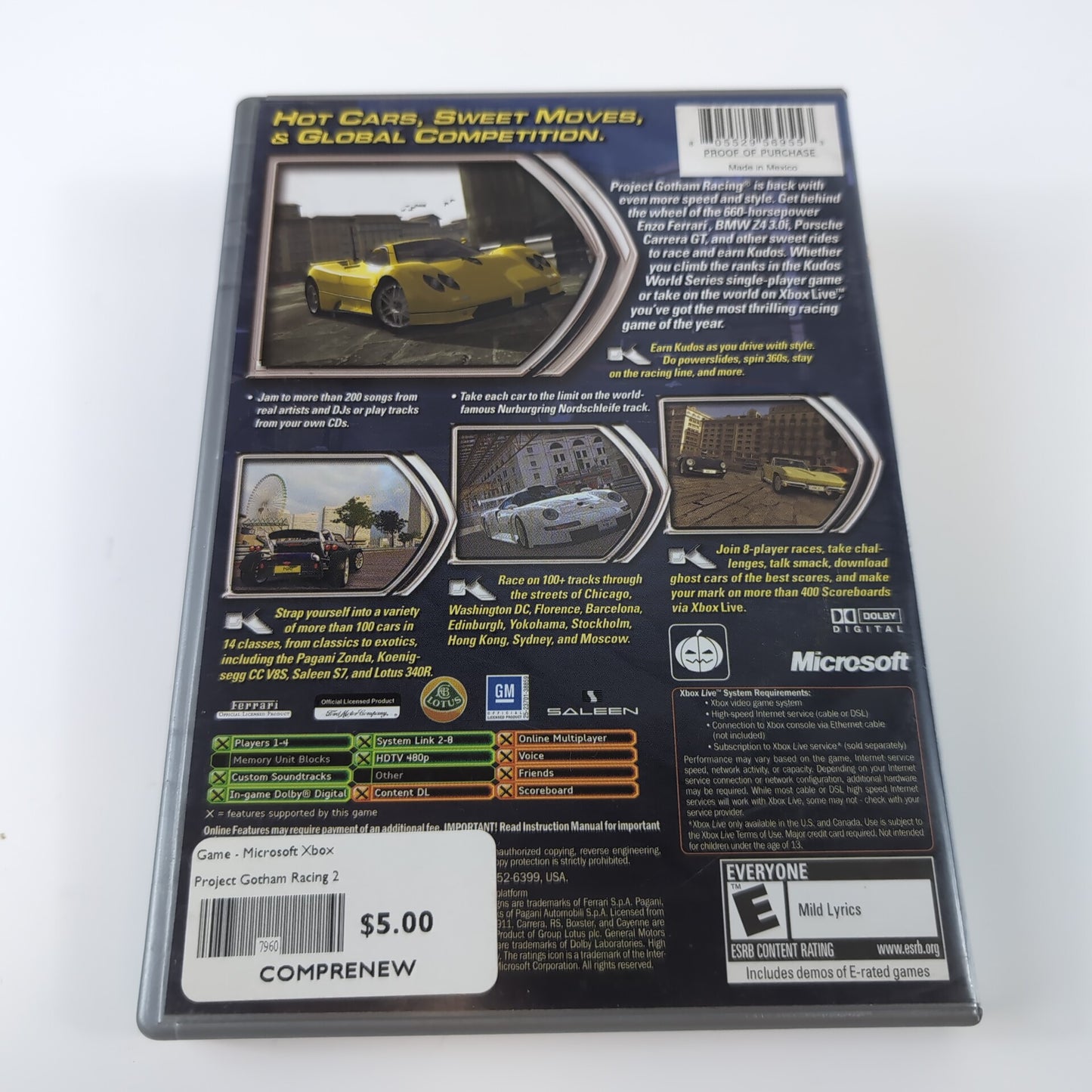 Microsoft Xbox Game - Project Gotham Racing 2 | Grade B