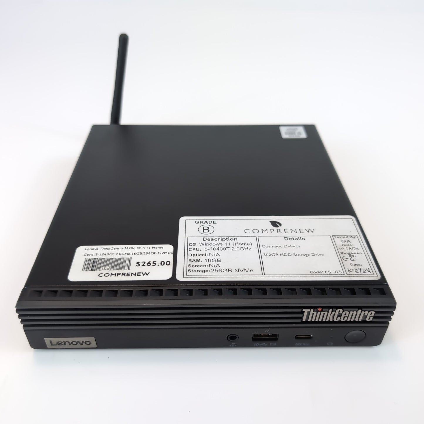 Lenovo ThinkCentre M70q USFF Win 11 Home Core i5-10400T 2.0GHz/16GB/256GB NVMe