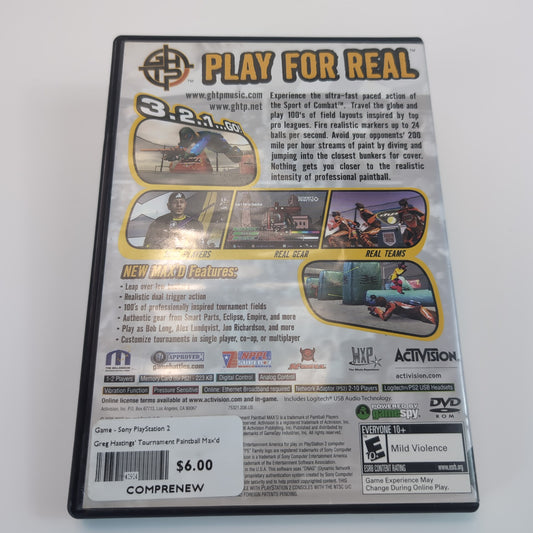 Sony PlayStation 2 Game - Greg Hastings' Tournament Paintball Max'd | Grade B