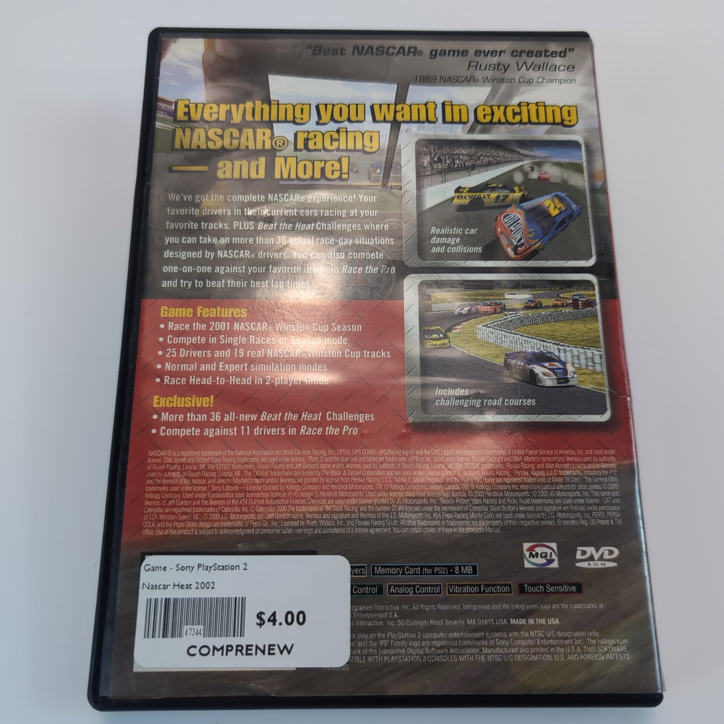 Sony PlayStation 2 Game - Nascar Heat 2002 | Grade B