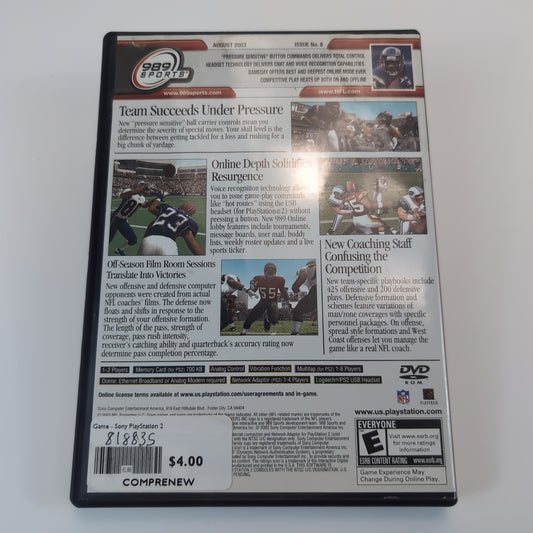 Sony PlayStation 2 Game - NFL Game Day 2004 | Grade B